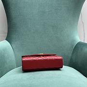 	 Kitlife YSL Envelope Caviar Calfskin Leather In Red With Gold Hardware - 21x6x13cm - 4