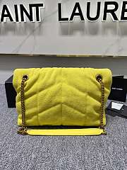 Kitlife YSL Loulou Toy Puffer Jersey Yellow Crossbody Bag - 29x17x11cm - 4