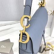 Kitlife Dior Saddle Grained Leather Horizon Blue - 25.5x20x6.5 cm - 5