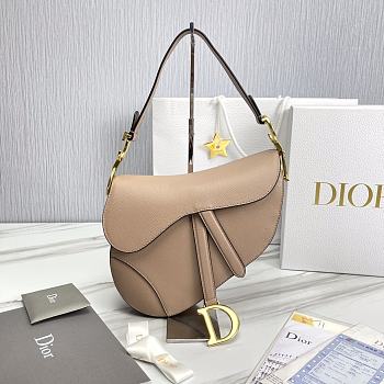 	 Kitlife Dior Saddle Grained Leather Sand - 25.5x20x6.5 cm