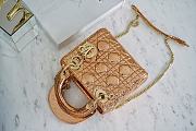 Kitlife Dior Lady Mini Metal Gold - 17x14.5x7cm - 3