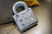 	 Kitlife Dior Lady Mini Metal Silver - 17x14.5x7cm - 5