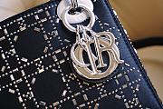 Kitlife Dior Mini Lady Black Satin Rhinestones Cannage - 17x15x7cm - 3