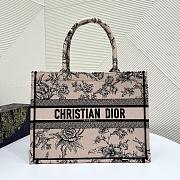 	 Kitlife Dior Medium Book Tote Powder Pink Embroidery - 36x18x28cm - 1