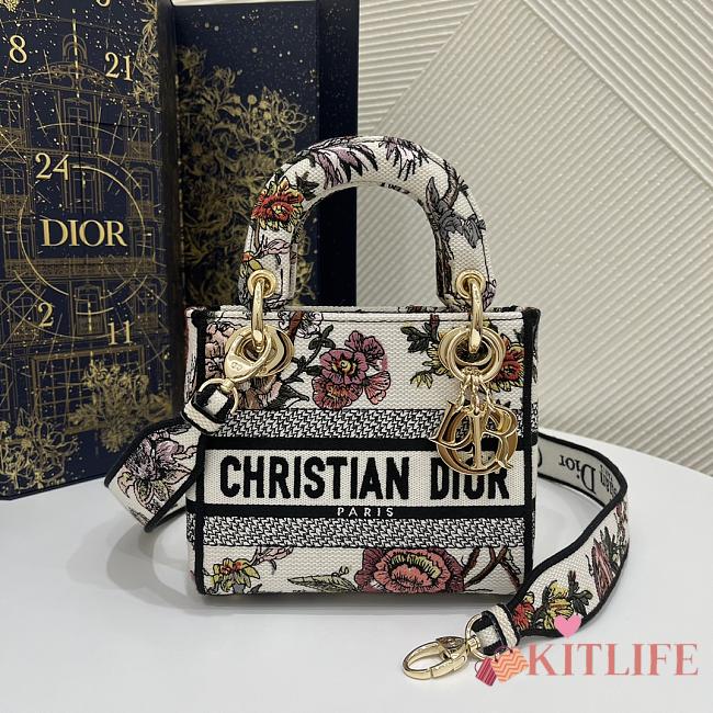 	 Kitlife Dior Lady Micro Multicolor Dior Jardin Botanique Embroidery - 17x7x15cm - 1