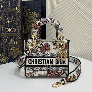 	 Kitlife Dior Lady Micro Multicolor Dior Jardin Botanique Embroidery - 17x7x15cm