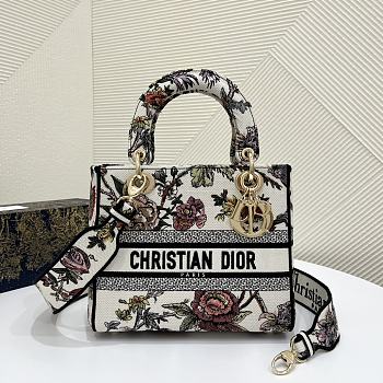 	 Kitlife Dior Lady Mini Multicolor Dior Jardin Botanique Embroidery - 24 x 20 x 11 cm