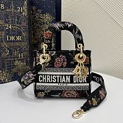 	 Kitlife Dior Lady Micro Black Multicolor Dior Jardin Botanique Embroidery - 17x7x15cm - 1