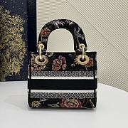 	 Kitlife Dior Lady Micro Black Multicolor Dior Jardin Botanique Embroidery - 17x7x15cm - 3