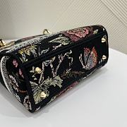 	 Kitlife Dior Lady Micro Black Multicolor Dior Jardin Botanique Embroidery - 17x7x15cm - 2