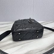 Kitlife Dior Lady Top Handle Black Metal Hardware Bag - 25-17-9  - 2