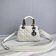 	 Kitlife Dior Lady Top Handle White Bag - 25-17-9cm - 1