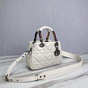 	 Kitlife Dior Lady Top Handle White Bag - 25-17-9cm - 5