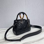 	 Kitlife Dior Lady Top Handle Black Bag - 25x17x9cm - 2