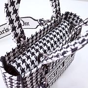 Kitlife Dior Lady Medium Black and White Houndstooth Embroidery - 24 x 20 x 11 cm - 2