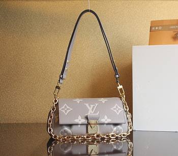 	 Kitlife Louis Vuitton Favorite Bicolor Monogram Empreinte Tourterelle Gray/Cream - 24 x 14 x 9 cm