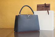 Kitlife Louis Vuitton Capucines Parnasea Canal  Black Leather Satchel - M48868 - 36x23cm - 1