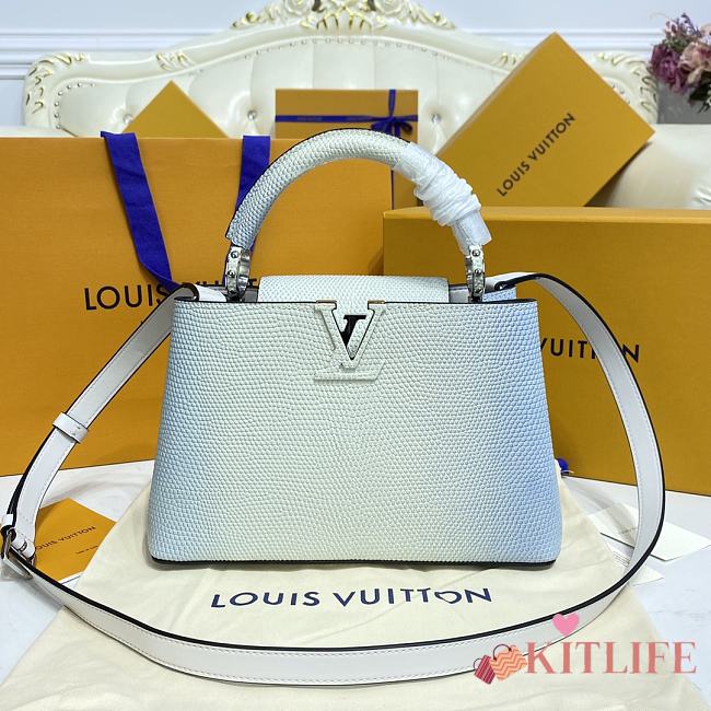 	 Kitlife Louis Vuitton Capucines BB Gradient Blue Snake Leather - 27×18 × 9 cm - 1
