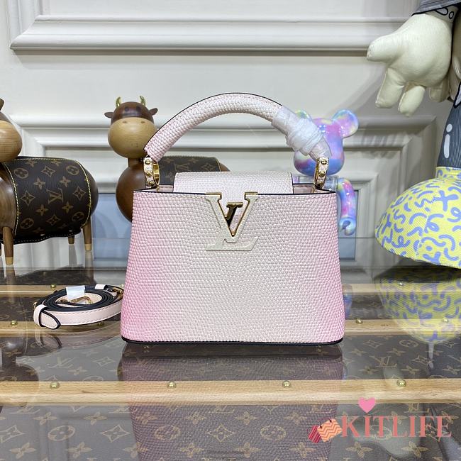 	 Kitlife Louis Vuitton Capucines Gradient Pink Snake Leather - 21 x 14 x 8 cm - 1