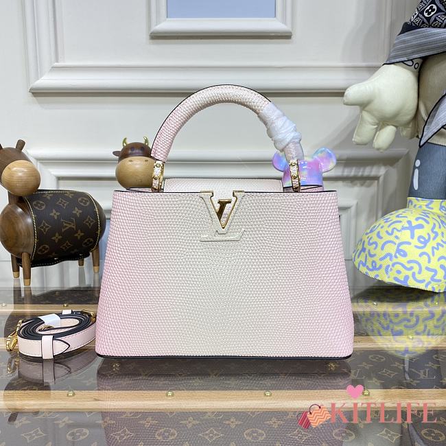 	 Kitlife Louis Vuitton Capucines BB Gradient Pink Snake Leather - 27×18 × 9 cm - 1