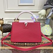 Kitlife Louis Vuitton CAPUCINES PM Red Taurillon leather with chain - 27 x 18 x 9cm - 1
