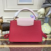 Kitlife Louis Vuitton CAPUCINES PM Red Taurillon leather with chain - 27 x 18 x 9cm - 5