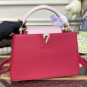Kitlife Louis Vuitton CAPUCINES PM Red Taurillon leather with chain - 27 x 18 x 9cm - 3