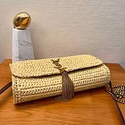 KITLIFE YSL KATE 99 CHAIN BAG WITH TASSEL IN BEIGE RAFFIA - 26 X 13,5 X 4,5 CM - 5