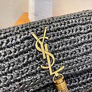 KITLIFE YSL KATE 99 CHAIN BAG WITH TASSEL IN BLACK RAFFIA - 26 X 13,5 X 4,5 CM - 5