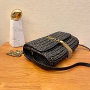 KITLIFE YSL KATE 99 CHAIN BAG WITH TASSEL IN BLACK RAFFIA - 26 X 13,5 X 4,5 CM - 2