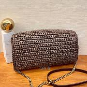 KITLIFE YSL KATE 99 CHAIN BAG WITH TASSEL IN BROWN RAFFIA - 26 X 13,5 X 4,5 CM - 2