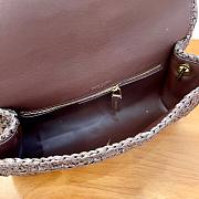 KITLIFE YSL KATE 99 CHAIN BAG WITH TASSEL IN BROWN RAFFIA - 26 X 13,5 X 4,5 CM - 4
