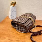 KITLIFE YSL KATE 99 CHAIN BAG WITH TASSEL IN BROWN RAFFIA - 26 X 13,5 X 4,5 CM - 5