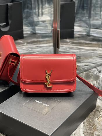 KITLIFE YSL SOLFERINO MEDIUM SATCHEL IN BOX SAINT LAURENT LEATHER IN RED - 23 X 16 X 6 CM