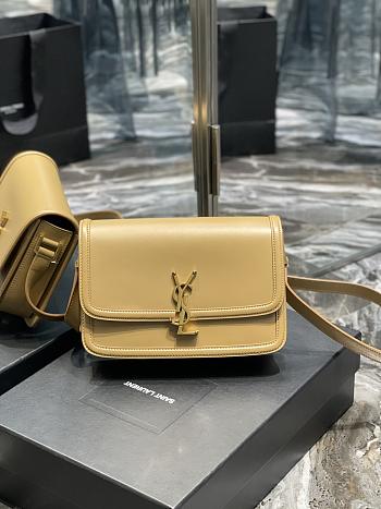 KITLIFE YSL SOLFERINO MEDIUM SATCHEL IN BOX SAINT LAURENT LEATHER BEIGE - 23 X 16 X 6 CM