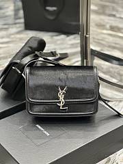 KITLIFE YSL SOLFERINO MEDIUM SATCHEL IN BOX SAINT LAURENT FUR LEATHER BLACK - 23 X 16 X 6 CM - 1