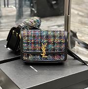 KITLIFE YSL SOLFERINO MEDIUM TWEED BOX IN MULTICOLOR BLACK - 23 X 16 X 6 CM - 1