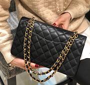 Kitlife Chanel Classic Flap Bag Medium in Black Caviar Leather - 25cm - 4