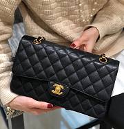 Kitlife Chanel Classic Flap Bag Medium in Black Caviar Leather - 25cm - 3