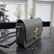 KITLIFE YSL SOLFERINO MEDIUM SATCHEL IN BOX LEATHER GRAY - 23 X 16 X 6 CM - 4