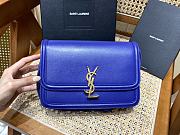 KITLIFE YSL SOLFERINO MEDIUM SATCHEL IN BOX LEATHER BLUE - 23 X 16 X 6 CM - 1