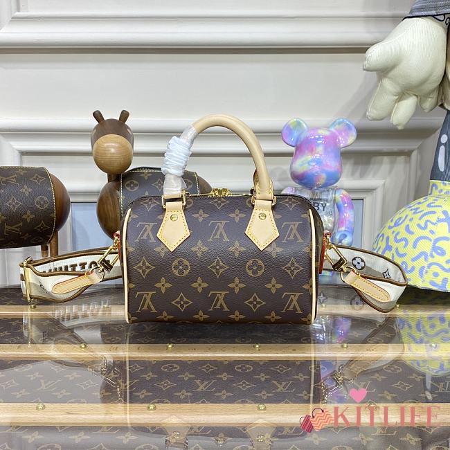 	 KITLIFE LOUIS VUITTON SPEEDY BANDOULIÈRE 20 BROWN BAG - M46234 - 20.5 x 13.5 x 12 cm - 1