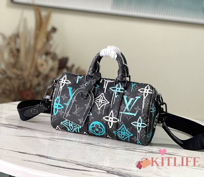 KITLIFE LOUIS VUITTON KEEPALL BANDOULIÈRE 25 Graffiti Green - M21399 - 25 x 15 x 11 cm - 1