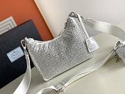 	 Kitlife Prada Re-Edition 2005 Satin White Bag With Crystals - 22 x 18 x 6.5cm - 2