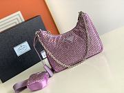 	 Kitlife Prada Re-Edition 2005 Satin Pink Bag With Crystals - 22 x 18 x 6.5cm - 1