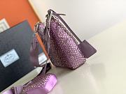 	 Kitlife Prada Re-Edition 2005 Satin Pink Bag With Crystals - 22 x 18 x 6.5cm - 3