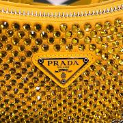 	 Kitlife Prada Re-Edition 2005 Satin Yellow Bag With Crystals - 22 x 18 x 6.5cm - 5