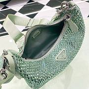 	 Kitlife Prada Re-Edition 2005 Satin Mint Bag With Crystals - 22 x 18 x 6.5cm - 5