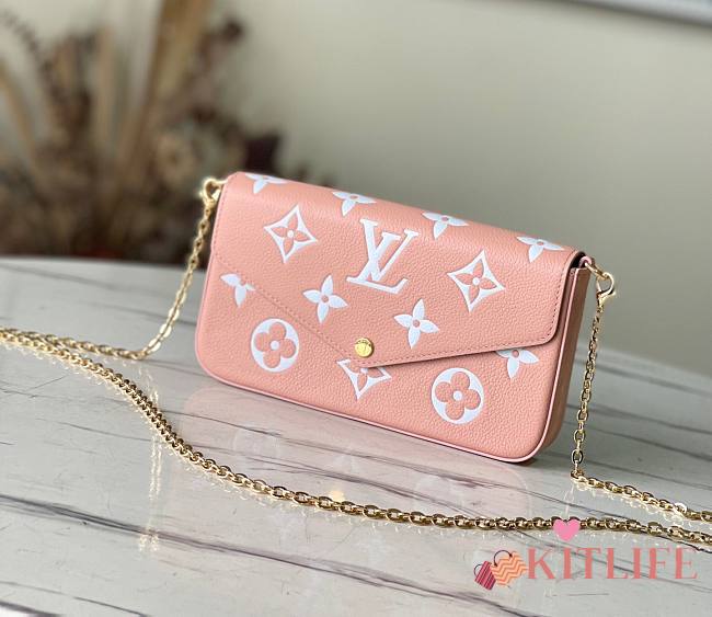 KITLIFE LOUIS VUITTON FÉLICIE POCHETTE ROSE TRIANON CREME - M81759 - 21 x 12 x 3 cm - 1