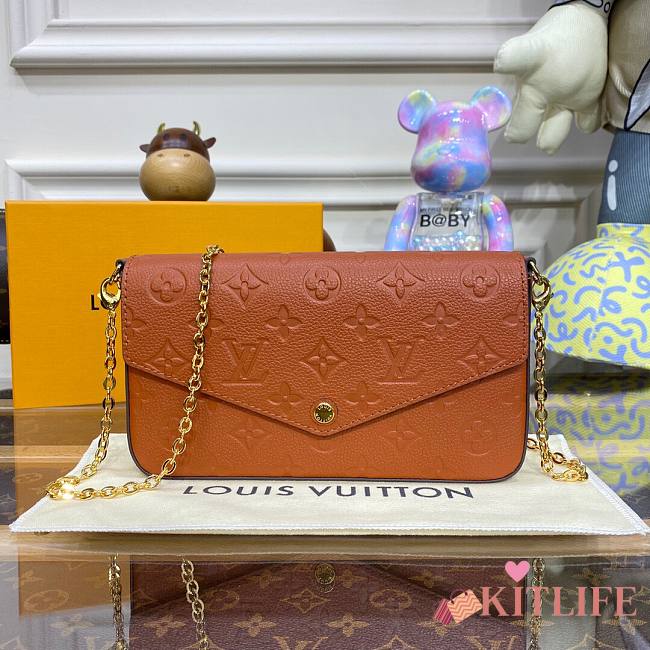 	 KITLIFE LOUIS VUITTON POCHETTE FÉLICIE COGNAC- M81531 - 21 x 12 x 3 cm - 1